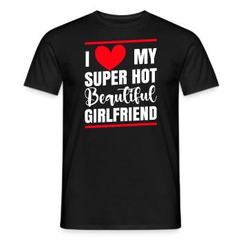 Ich Liebe Meine Freundin Paare Freund Geschenkidee - Männer T-Shirt - Schwarz - Vorne - AI Model Male 178 light (178cm)
