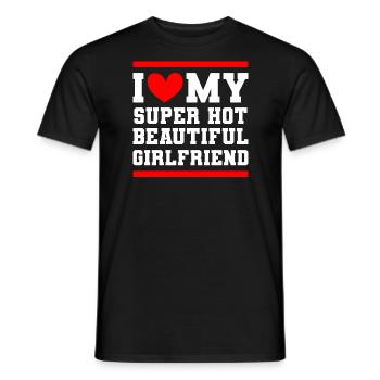 Ich Liebe Meine Freundin Paare Freund Geschenkidee - Männer T-Shirt - Schwarz - Vorne - AI Model Male 178 light (178cm)