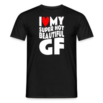 Ich Liebe Meine Freundin Paare Freund Geschenkidee - Männer T-Shirt - Schwarz - Vorne - AI Model Male 178 light (178cm)