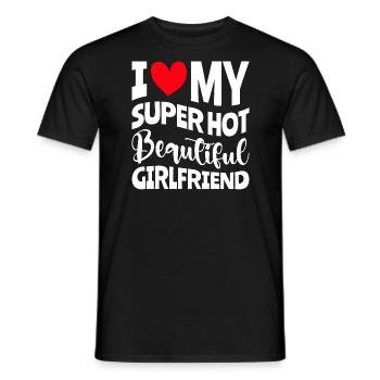 Ich Liebe Meine Freundin Paare Freund Geschenkidee - Männer T-Shirt - Schwarz - Vorne - AI Model Male 178 light (178cm)