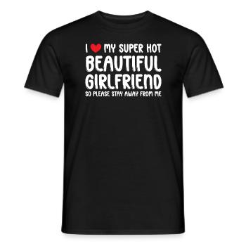 Ich Liebe Meine Freundin Paare Freund Geschenkidee - Männer T-Shirt - Schwarz - Vorne - AI Model Male 178 light (178cm)