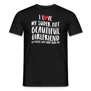 Ich Liebe Meine Freundin Paare Freund Geschenkidee - Männer T-Shirt - Schwarz - Vorne - AI Model Male 178 light (178cm)