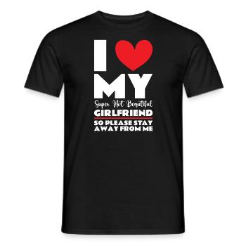 Ich Liebe Meine Freundin Paare Freund Geschenkidee - Männer T-Shirt - Schwarz - Vorne - AI Model Male 178 light (178cm)
