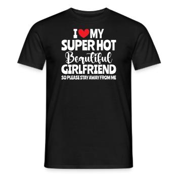 Ich Liebe Meine Freundin Paare Freund Geschenkidee - Männer T-Shirt - Schwarz - Vorne - AI Model Male 178 light (178cm)