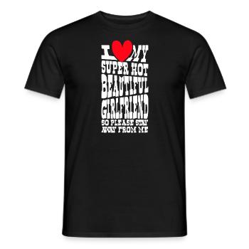 Ich Liebe Meine Freundin Paare Freund Geschenkidee - Männer T-Shirt - Schwarz - Vorne - AI Model Male 178 light (178cm)