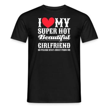 Ich Liebe Meine Freundin Paare Freund Geschenkidee - Männer T-Shirt - Schwarz - Vorne - AI Model Male 178 light (178cm)