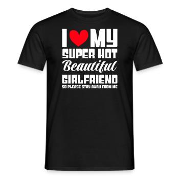 Ich Liebe Meine Freundin Paare Freund Geschenkidee - Männer T-Shirt - Schwarz - Vorne - AI Model Male 178 light (178cm)