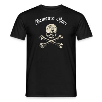 Memento Mori Crâne et os - T-shirt homme - noir - Devant - AI Model Male 178 light (178cm)