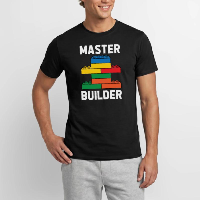 Constructeur de briques Bâtiment en briques Maître constructeur T-shirt homme