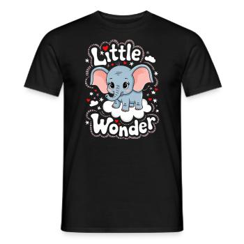 Kleines Wunder Elefantenkind - Männer T-Shirt - Schwarz - Vorne - AI Model Male 178 light (178cm)