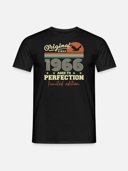 Original 1966 Geburtstagsgeschenk 1945 Retro 1966 - Männer T-Shirt - Schwarz