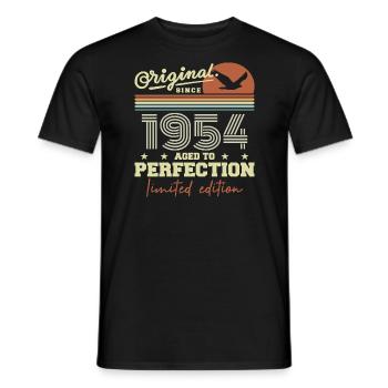Original 1954 cadeau anniversaire 1945 rétro 1954 - T-shirt homme - noir - Devant - AI Model Male 178 light (178cm)