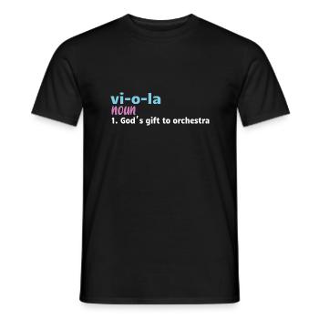 VIOLA MUSICAL INSTRUMENT: Viola Definition - Männer T-Shirt - Schwarz - Vorne - AI Model Male 178 light (178cm)