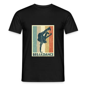 Breakdance - Männer T-Shirt - Schwarz - Vorne - AI Model Male 178 light (178cm)
