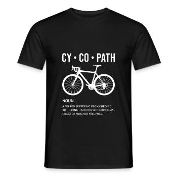 Cycopath - Männer T-Shirt - Schwarz - Vorne - AI Model Male 178 light (178cm)