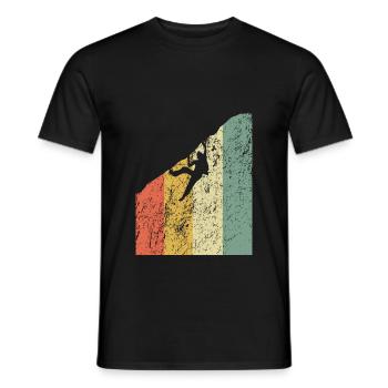 Klettern Bouldern Geschenk Climbing Bergsteigen - T-shirt homme - noir - Devant - AI Model Male 178 light (178cm)