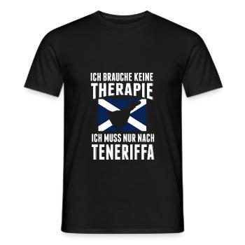Therapie Teneriffa Reise Urlaub Spruch Erholung - Männer T-Shirt - Schwarz - Vorne - AI Model Male 178 light (178cm)