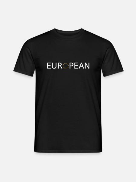 européen - T-shirt homme - noir