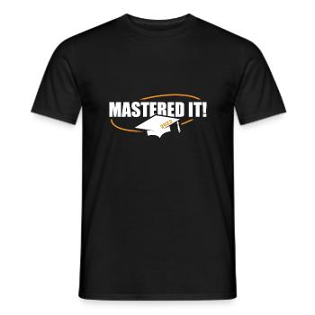 Master 2023 Abschluss Promotion Sponsion Uni - Männer T-Shirt - Schwarz - Vorne - AI Model Male 178 light (178cm)