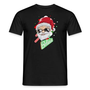Santa Claus - Men's T-Shirt - black - Front - AI Model Male 178 light (178cm)
