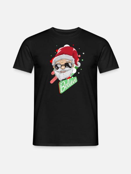 Weihnachtsmann - Männer T-Shirt - Schwarz
