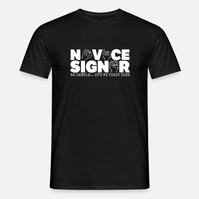 Unterzeichner ASL - Männer T-Shirt - Schwarz