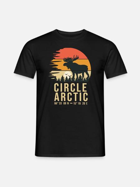 artic circle norway circle arctic norge - Men's T-Shirt - black