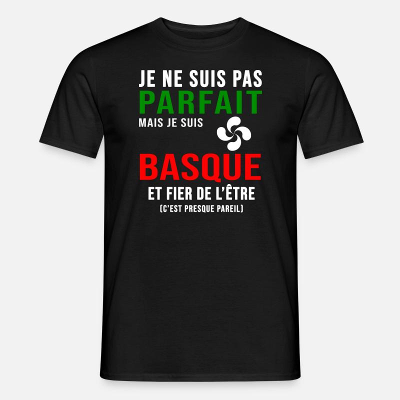 Baque pays basque parfait basque - T-shirt homme - noir