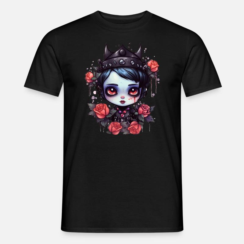 Niedliche Gothic-Queen - Männer T-Shirt - Schwarz