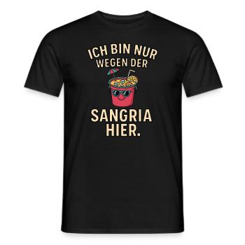 Funny Sangria Quote Mallorca Party Vacation - Men's T-Shirt - black - Front - AI Model Male 178 light (178cm)