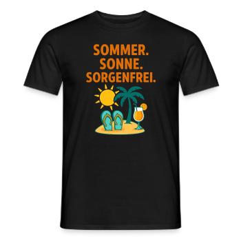 Urlaub Sonne Strand Relax Sommer Spruch - Männer T-Shirt - Schwarz - Vorne - AI Model Male 178 light (178cm)