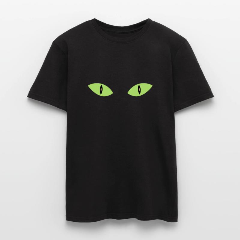 ★ Couleurs de conception modifiables ★ Deux yeux de chat T-shirt homme