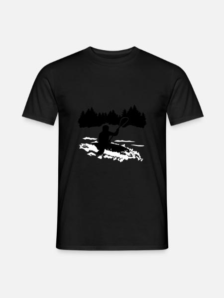 Kajak, Kayaking - Männer T-Shirt - Schwarz