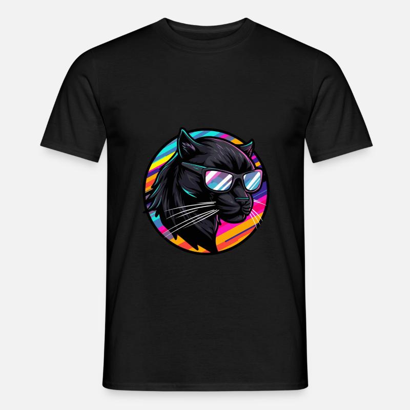Panther Comic Cool - Männer T-Shirt - Schwarz