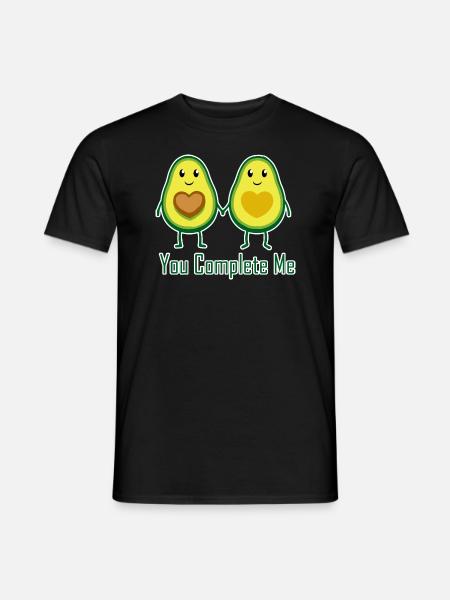 Couple d'avocat · Amour · Coeur - T-shirt homme - noir