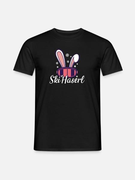 Ski Haserl - Männer T-Shirt - Schwarz