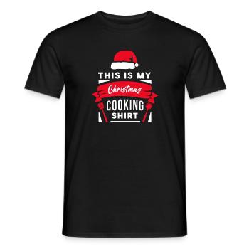 This Is My Christmas Cooking Shirt Gift Idea - Men's T-Shirt - black - Front - AI Model Male 178 light (178cm)