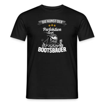 Die Kunst der Perfektion Bootsbauer Bootsbau - Männer T-Shirt - Schwarz - Vorne - AI Model Male 178 light (178cm)