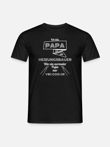 Heizungsbauer Papa Geschenk zur Geburt Vatertag - Männer T-Shirt - Schwarz