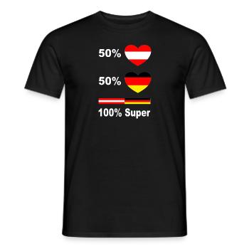Austria Germany gift idea - Men's T-Shirt - black - Front - AI Model Male 178 light (178cm)