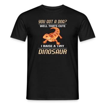 Echse Bartagame Terrarium Haustier Reptil - Männer T-Shirt - Schwarz - Vorne - AI Model Male 178 light (178cm)