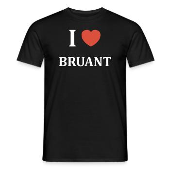 i love Bruant - T-shirt homme - noir - Devant - AI Model Male 178 light (178cm)