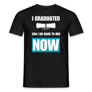 J’ai obtenu mon diplôme Puis-je retourner au lit maintenant Graduation - T-shirt homme - noir - Devant - AI Model Male 178 light (178cm)