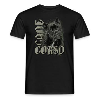 Propriétaire de chien Cane Corso - T-shirt homme - noir - Devant - AI Model Male 178 light (178cm)