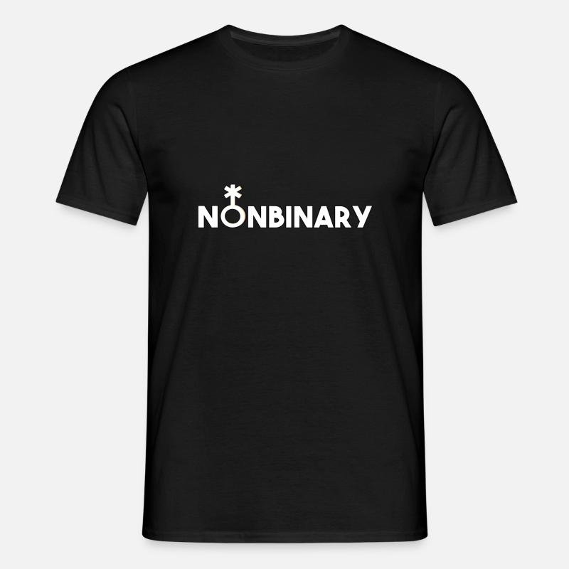 Non-binary non-binary non-binary gender symbol - Men's T-Shirt - black
