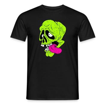 Crâne drôle - crâne - T-shirt homme - noir - Devant - AI Model Male 178 light (178cm)