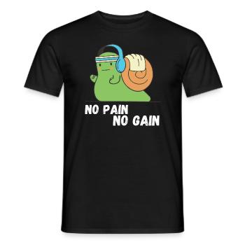 No pain no gain - Men's T-Shirt - black - Front - AI Model Male 178 light (178cm)