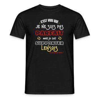 Lens football Parfait supporter Lensois Humour - T-shirt homme - noir - Devant - AI Model Male 178 light (178cm)