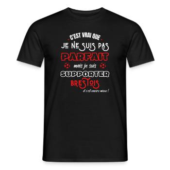 Brest football Parfait supporter Brestois Humour - T-shirt homme - noir - Devant - AI Model Male 178 light (178cm)