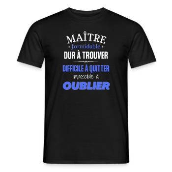 Maître formidable merci idée cadeau maître d'école - T-shirt homme - noir - Devant - AI Model Male 178 light (178cm)
